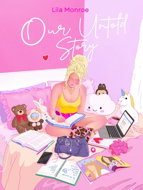 Illustration of a woman reading with plush toys and books by Julia Prokhotskaya In Colour