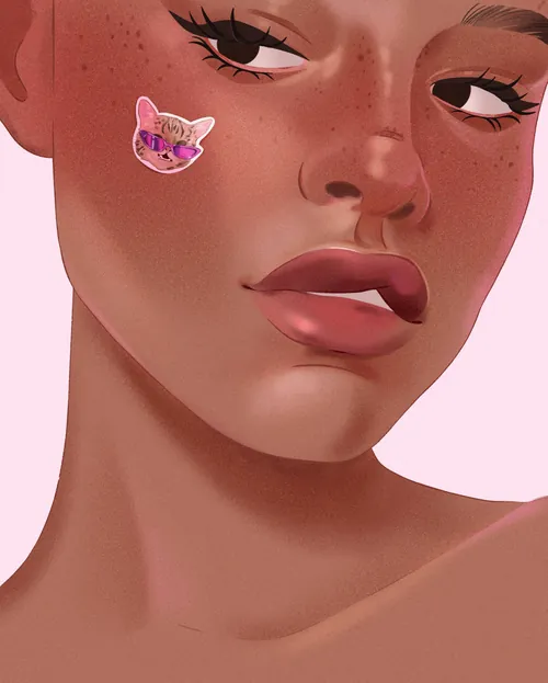 Julia Prokhotskaya In Colour illustration of a woman with a butterfly on her cheek