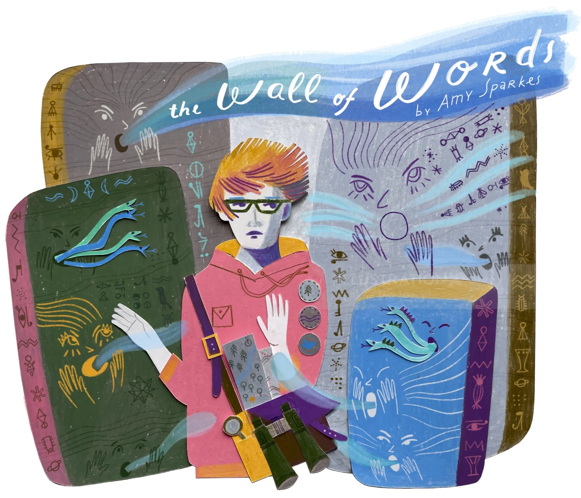 "The Wall of Words" book cover design