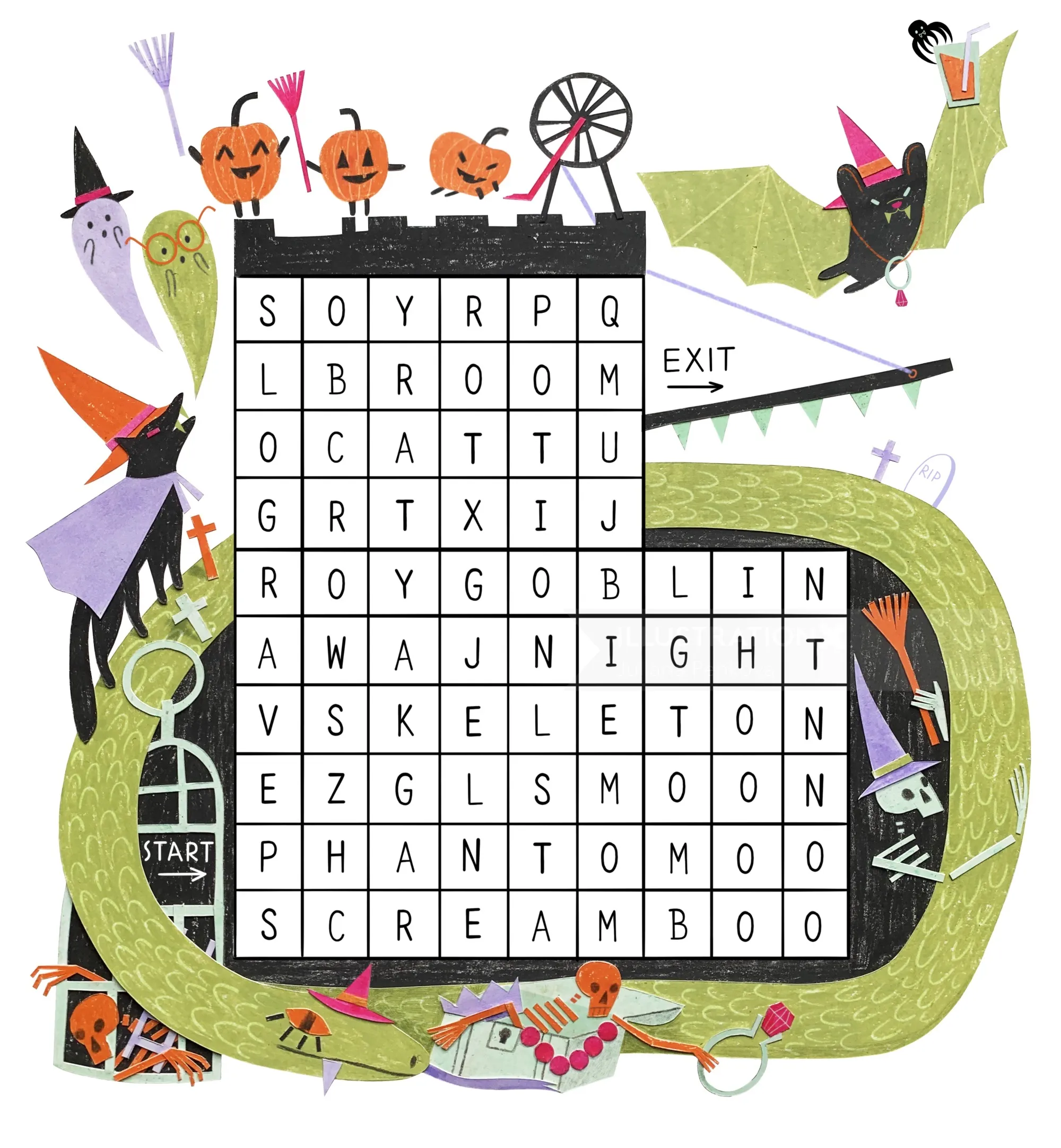 Spot illustration: Escape from Dictionary Dungeon