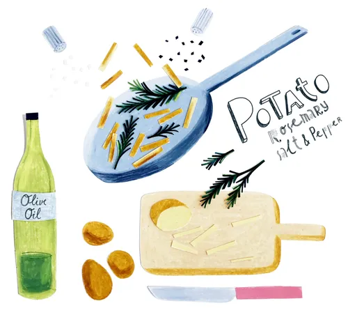 Recipe paper work for Rosemary Potatoes