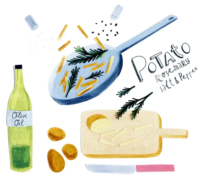 Recipe paper work for Rosemary Potatoes