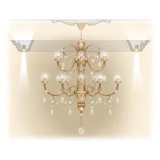 Juicy Couture's flagship store's double-height chandelier architecture illustration