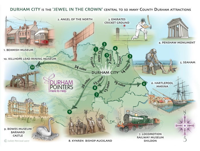 Guide graphique des curiosités du comté de Durham