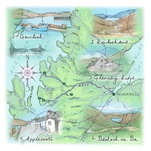 Article featuring a road map of Scotland
