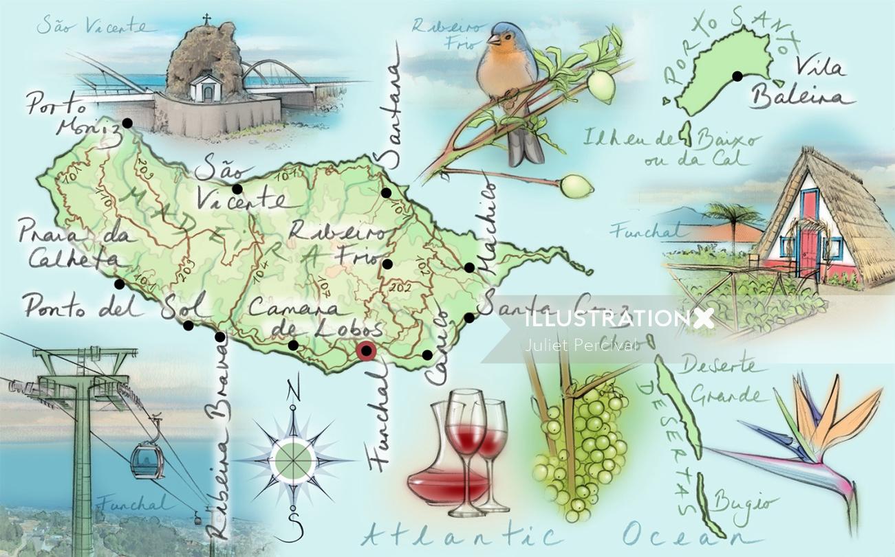 Best Map Of Madeira Madeira Map | Illustration By Juliet Percival
