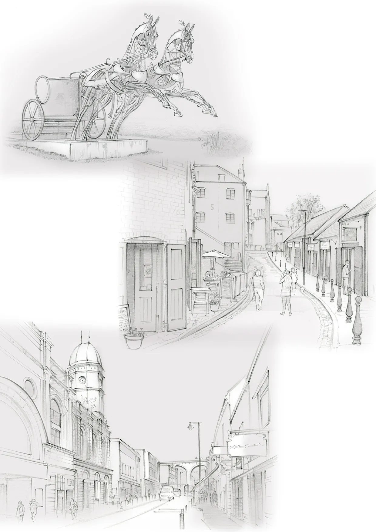 Durham, history, pencil, traditional, Fowlers Yard, North Road, Oriental Museum