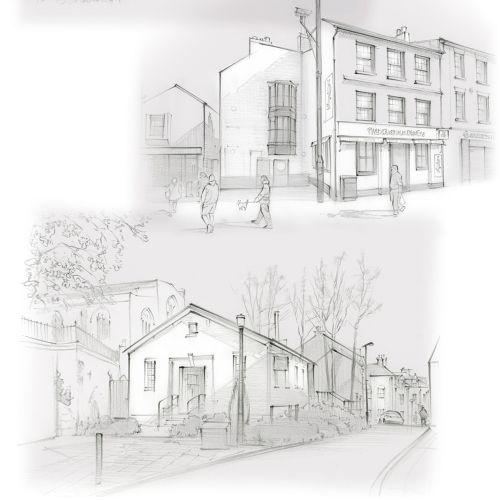 history, pencil sketch, traditional, Framwelgate Bridge, River Wear