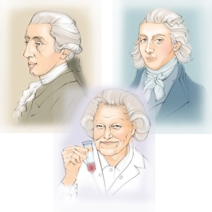 man, woman, face, portrait, sketch, pencil, scientist