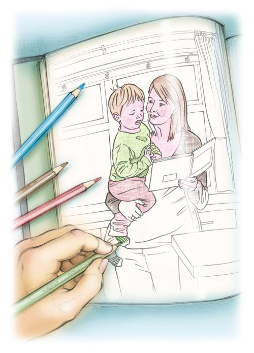 pregnancy, coloured pencil, toddler, colouring book, line, colour