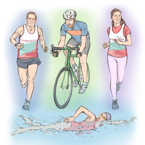 跑步，骑自行车，游泳，健康，健康的生活方式