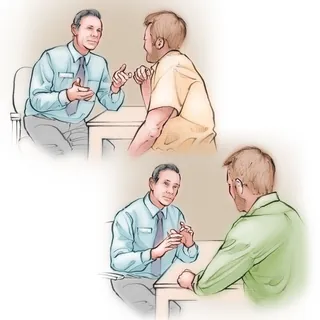 doctor, patient. consult, interview, communicate, male, men, talking