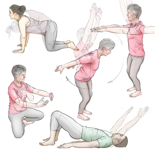 cat curl, bridge pose, exercise, stretch, yoga