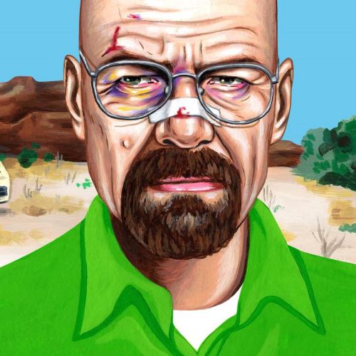 Painting of Walter White for The Ringer