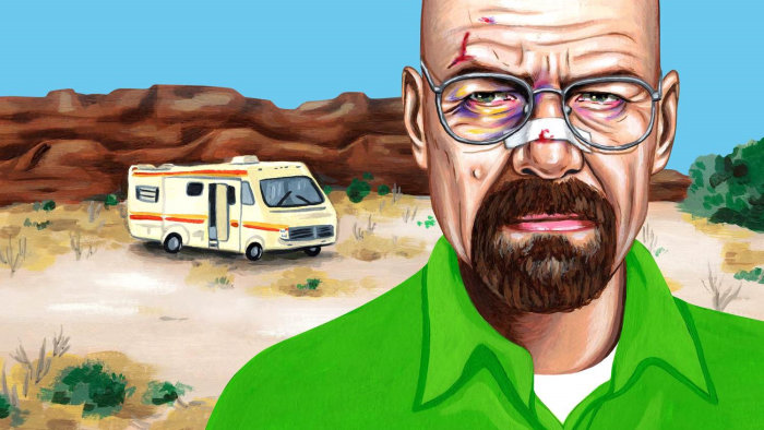 Painting of Walter White for The Ringer