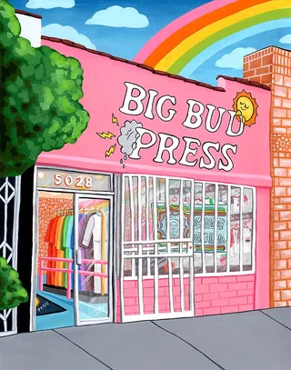 Big Bud Press shop painting 