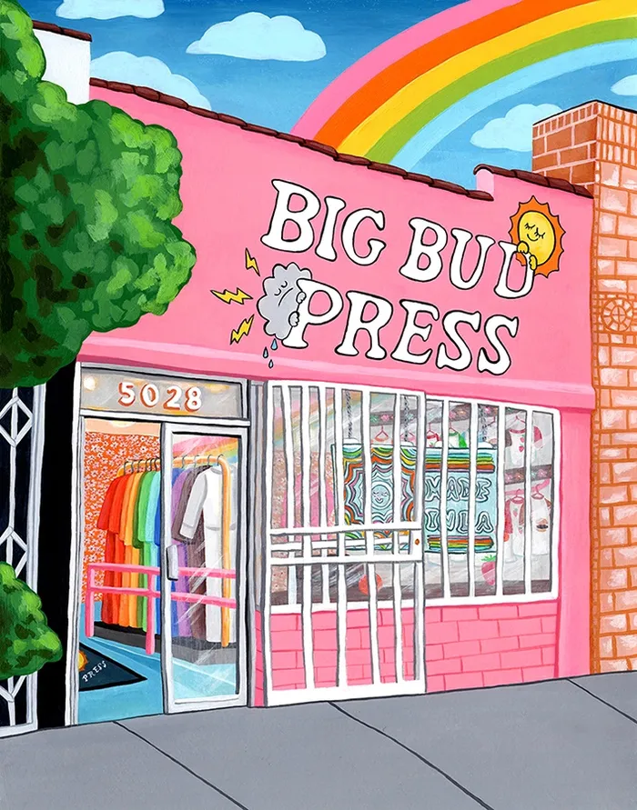 Big Bud Press shop painting 