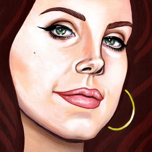 Lana Del Rey  portrait art for Pitchfork.