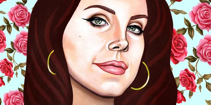 Lana Del Rey  portrait art for Pitchfork.