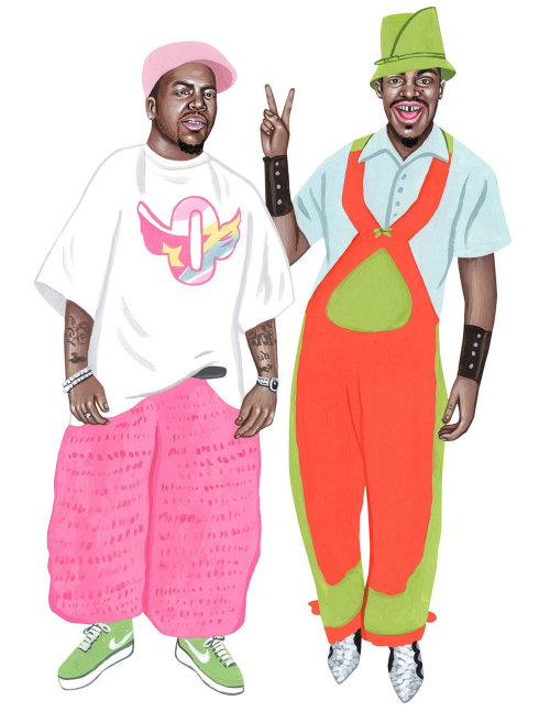 Fashion design of two African mans 