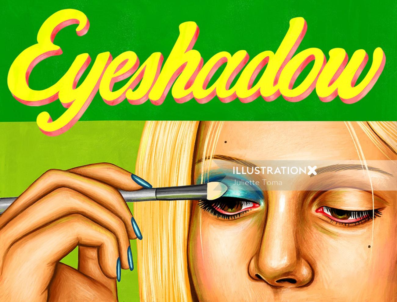 Fashion illustration of Eye shadow