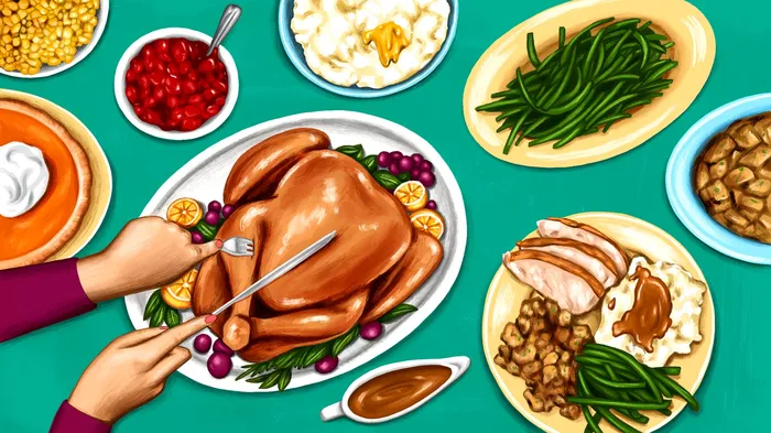 Thanksgiving illustration for Eater