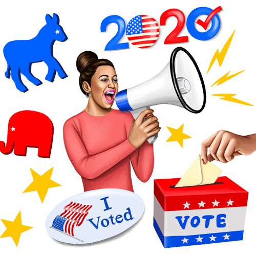 Advertising illustration US 2020 Elections