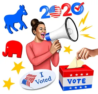 Advertising illustration US 2020 Elections