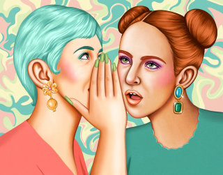 Realistic drawing of Gossip Girl