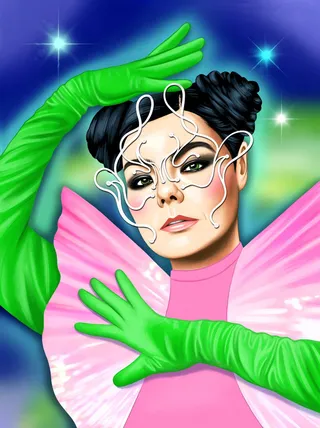 An amazing depiction of Bjork by Juliette