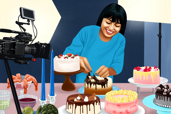 Editorial illustration about food stylist