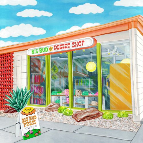 Realistic painting of Big Bud Desert Shop