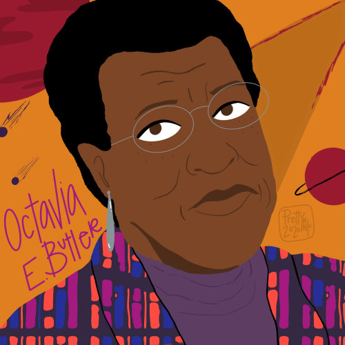 Portrait d&#39;Octavia E. Butler, auteur américain de science-fiction