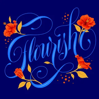 Flourish lettering design