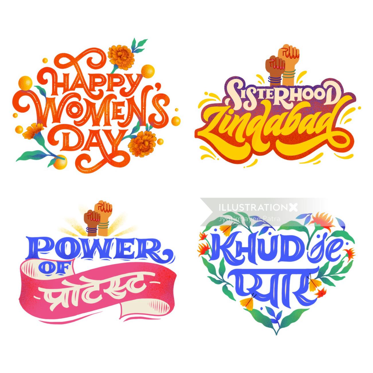 Set of stickers created for Snapchat for the occasion of International Women's Day 2019.
