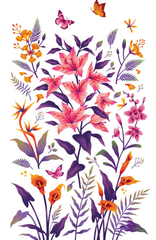Jyotirmayee Patra 为亚洲涂料公司创作的贴花图案