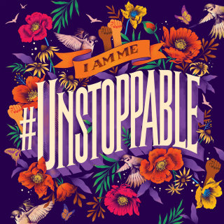 Mural criado para o novo single de Ananya Birla chamado &#39;Unstoppable&#39;.