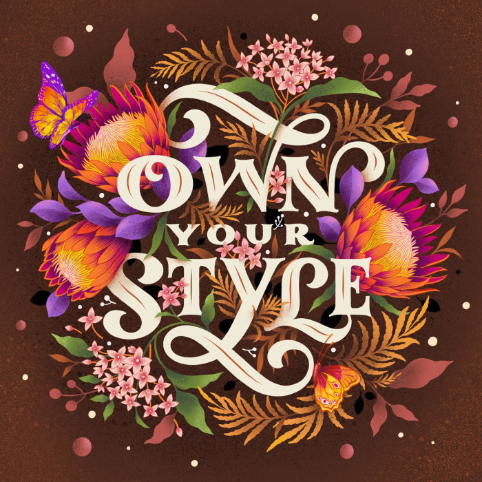 Lettering of own your style
