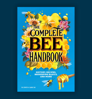 「ミツバチ完全ハンドブック」の表紙のデザイン