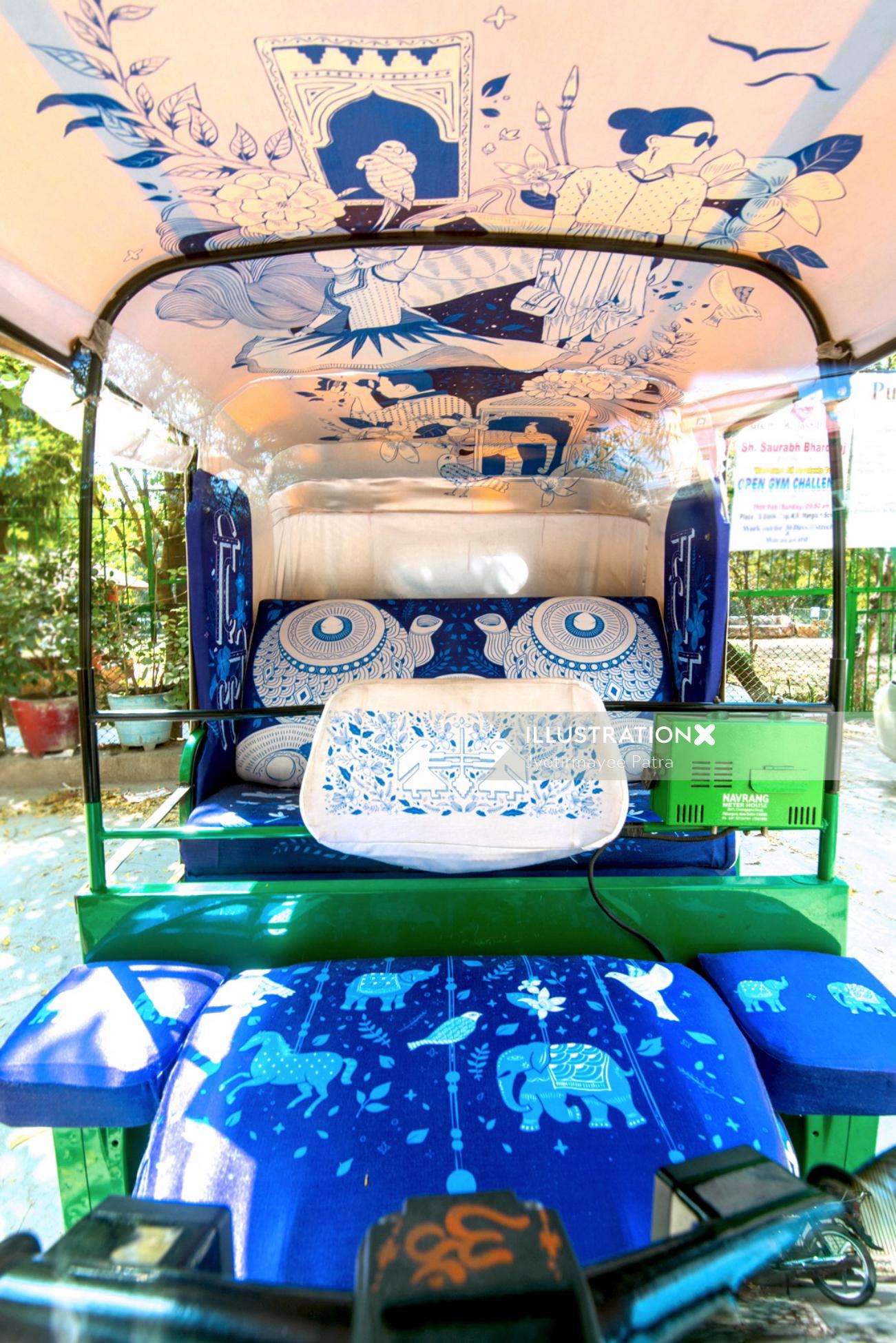 Arte de instalação - Auto Rickshaw