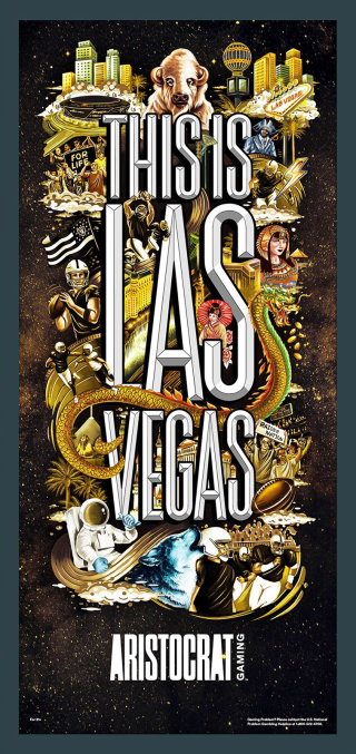 Aristocrat x Las Vegas Raiders: enorme gráfico de outdoor