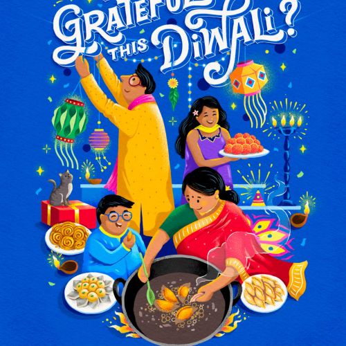 Facebooks' Diwali poster illustration