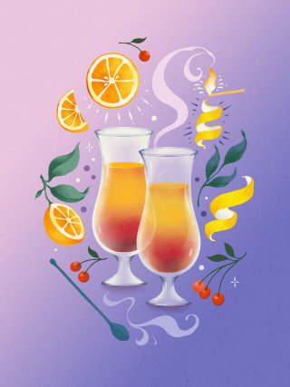 Illustration intérieure du livre Cocktails magiques pour sorcières