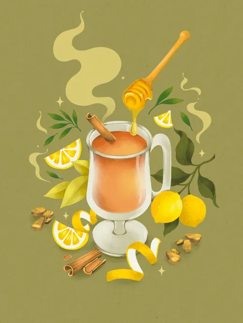 Interior illustrations for Magical Cocktails for Witches book