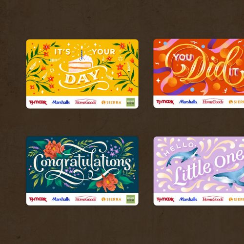 TJX Companies gift card collage art