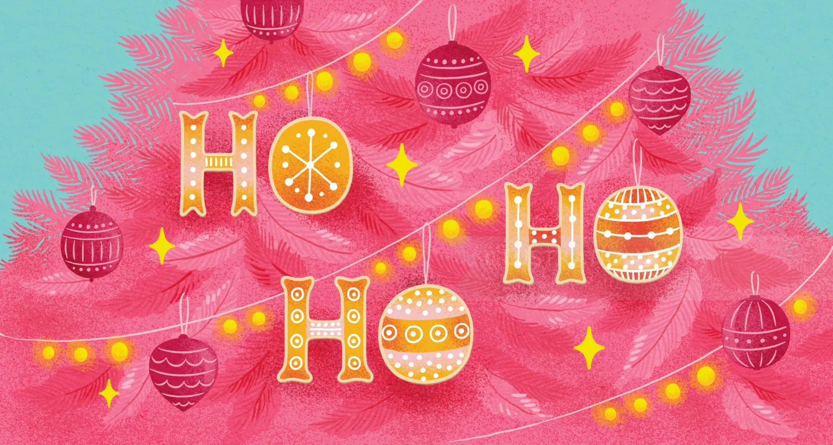 Holiday gift card illustrations for TJX Christmas