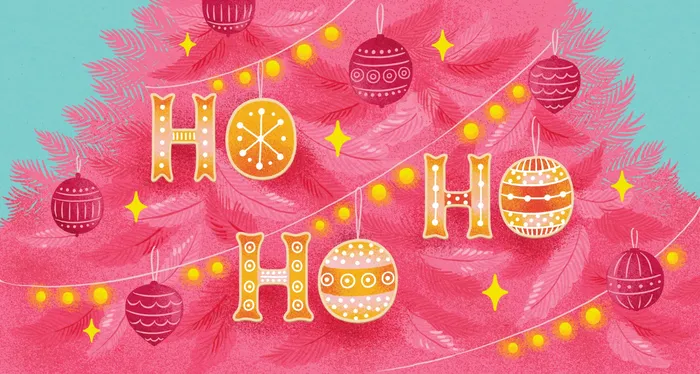 Holiday gift card illustrations for TJX Christmas