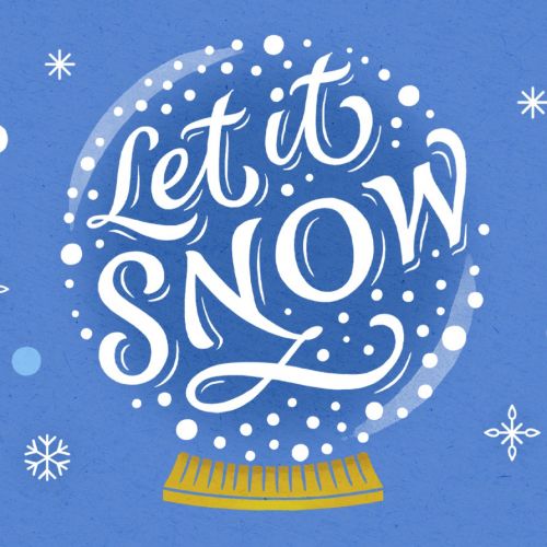 Snowy Christmas gift card illustrations for TJX