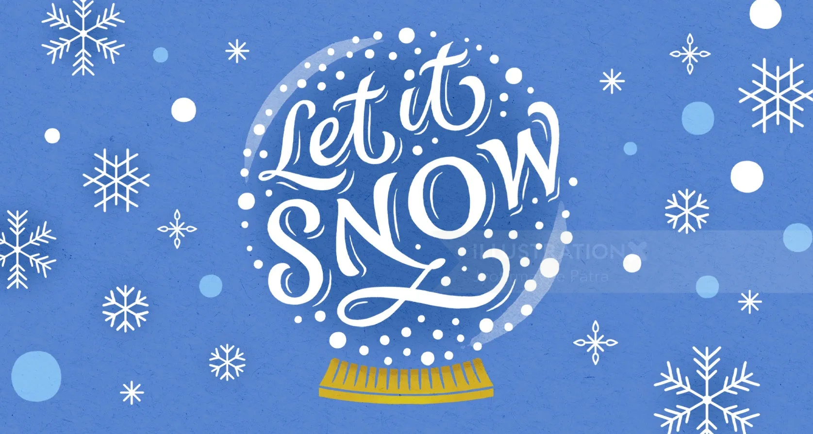 Snowy Christmas gift card illustrations for TJX