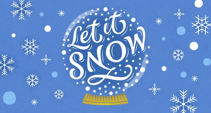 Snowy Christmas gift card illustrations for TJX